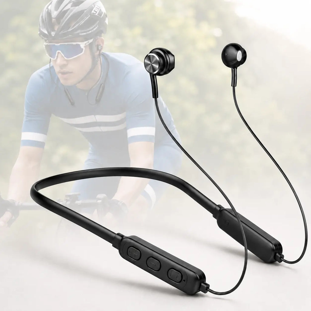 Magnetic Wireless Neckband Earbuds with Mic, Lightweight Sports Bluetooth Earphones for Running & Workout