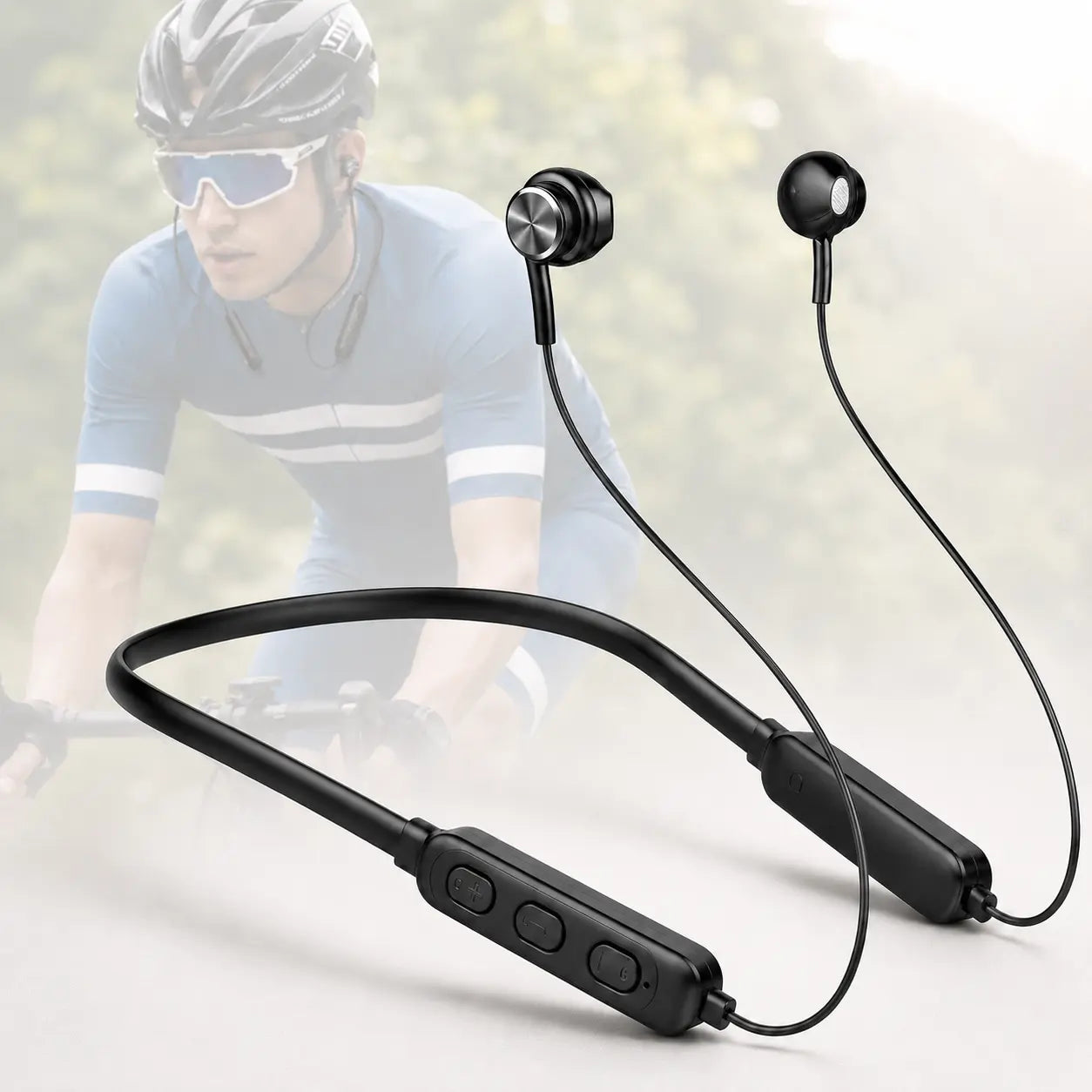 Magnetic Wireless Neckband Earbuds with Mic, Lightweight Sports Bluetooth Earphones for Running & Workout