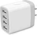 USB Charger Adapter, 2-Pack  4.8A 4-Muti Port Phone Wall Plug Block | Fast Charging Box for Iphone 17 16 15 14 13 12 Pro Max 11 SE 10 XS, Samsung Galaxy, Moto, LG, Pixel, Power Cube Base Brick